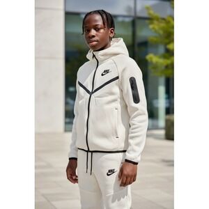 Nike Tech Fleece Hoodie Full Zip White Kids Size 1Y